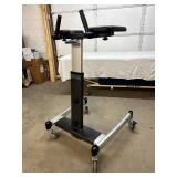 Height Adjustable Roller Patient Walker Pneumatic Stand Up Walking Aid - Good Condition