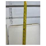 Pair Of Bronze Tone Heavy Desk Lamps - Excellent Working Condition However Shades Need To Be Replaced 18" Tall With Finials