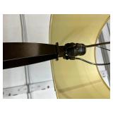 Bronze Tone Heavy Sculptural Desk Lamp - Excellent Working Condition However Shade Need To Be Replaced 20" Tall With Finial