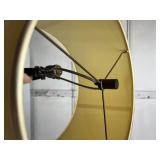 Bronze Tone Heavy Sculptural Desk Lamp - Excellent Working Condition However Shade Need To Be Replaced 20" Tall With Finial