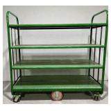 MSRP $1,200 – Uline Heavy-Duty Rolling Shelf Cart, 4-Tier Steel Industrial Utility Cart U-Boat Style Platform Truck, Approx 60″W x 24″D x 61″H, Welded Steel Frame, Heavy-Duty Casters, Ideal fo