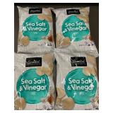 Essential Everyday Sea Salt & Vinegar Potato Chips - 4 Bags, 9 oz Each