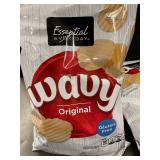 Essential Everyday Wavy Original Potato Chips 9 oz (Lot of 4)