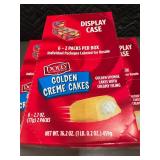 Dolly Madison Golden Creme Cakes - 6-2 Packs Per Box Display Case (12 Cakes)
