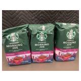 Starbucks Morning Joe Dark Roast Ground Arabica Coffee 12 oz - 3-Pack