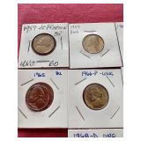 (10) 1950s & 60s Nickels - Uncirculated & Proof