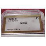 1983-S Olympiad 90% Silver Dollar