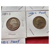 (10) Washington Quarters - Mostly Proof