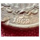 1869 2 Cent Coin