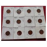 (12) Wheat Pennies