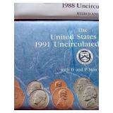 (5) U.S. Mint Uncirculated Sets - 1988-1992