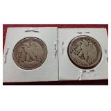 (2) Walking Liberty Half Dollars