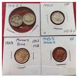(5) Mercury Dimes