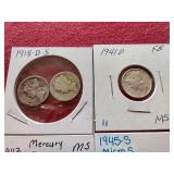 (5) Mercury Dimes