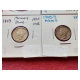 (5) Mercury Dimes