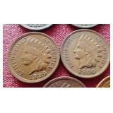 (11) Indian Pennies - 1900 Full Liberty!