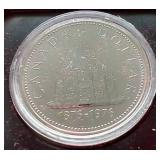 1976 Canada Parliamentary Library Silver Dollar