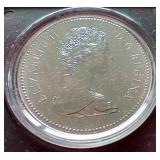 1976 Canada Parliamentary Library Silver Dollar