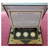 (3) Barber Quarters in Box