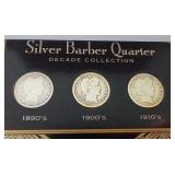 (3) Barber Quarters in Box