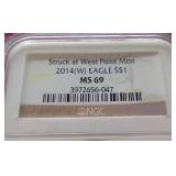 2014(W) 1 oz American Silver Eagle - NGC MS69