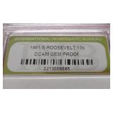 (2) Slabbed Dimes - (1) Proof & (1) Uncirculated