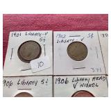 (10) Liberty "V" Nickels