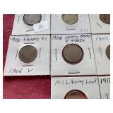 (10) Liberty "V" Nickels