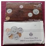 1985 & 1988* U.S. Mint Uncirculated Sets