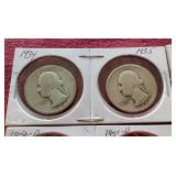 (8) 90% Silver Washington Quarters