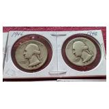 (8) 90% Silver Washington Quarters