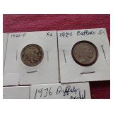 (7) Buffalo Nickels