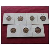 (7) Buffalo Nickels