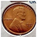 1955-S Wheat Penny - BU Red Coin With Die Errors
