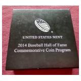 Awesome 2014 Baseball HOF Uncirculated Silver Dollar