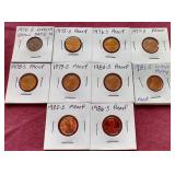 (10) 1970s & 80s Pennies - Mostly Proofs