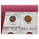 (10) 1970s & 80s Pennies - Mostly Proofs