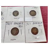 (10) Barber Dimes