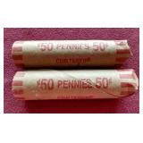 (2) Wheat Penny Rolls