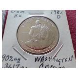 (2) 1982 Washington Commemorative Silver Half Dollars