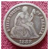 1888-S Liberty Seated Dime