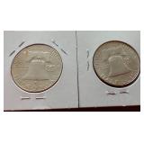 (2) 1963 Proof Franklin Half Dollars