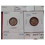 (7) Mercury Dimes