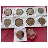 (10) Kennedy Half Dollars - Includes Proofs & Uncirculated