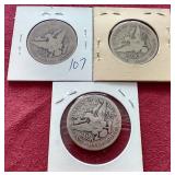 (3) Barber Half Dollars