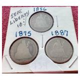 (3) Liberty Seated Dimes