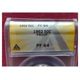 1962 Franklin Half Dollar - ANACS PF64