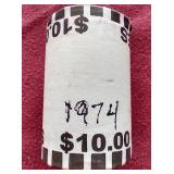 1974 $10 Kennedy Half Dollar Roll
