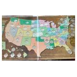 National Parks Quarter Map With Over (40) Coins