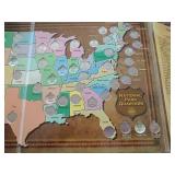 National Parks Quarter Map With Over (40) Coins